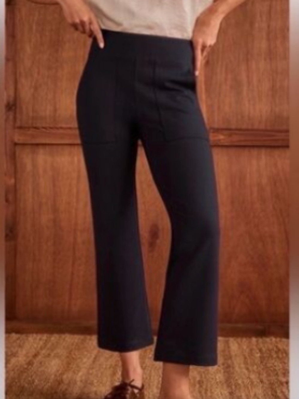 Cabi Cheeky Ankle Pants Ponte Knit Black 6488 Size Large
